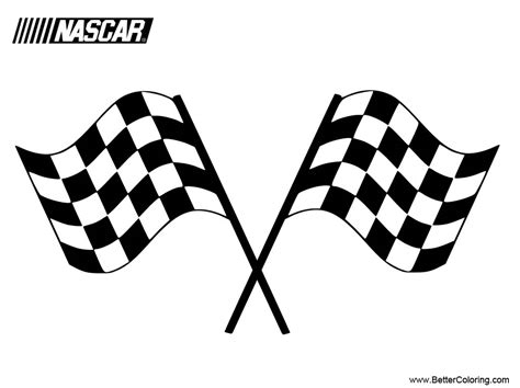 39+ drag racing coloring pages for printing and coloring. Nascar Coloring Pages Flags - Free Printable Coloring Pages