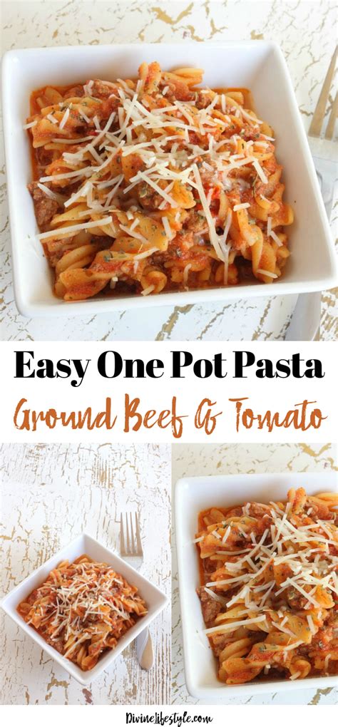 Creamy beef pasta recipe is an easy pasta dish made in 30 minutes and loaded with flavor! Easy One Pot Pasta Ground Beef and Tomato Recipe