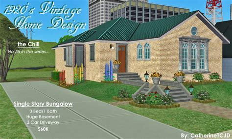 Mod The Sims 1920s Vintage Home Design The Chili A Single Story