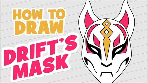 How To Draw Drifts Mask Fortnite Battle Royal Skin Youtube