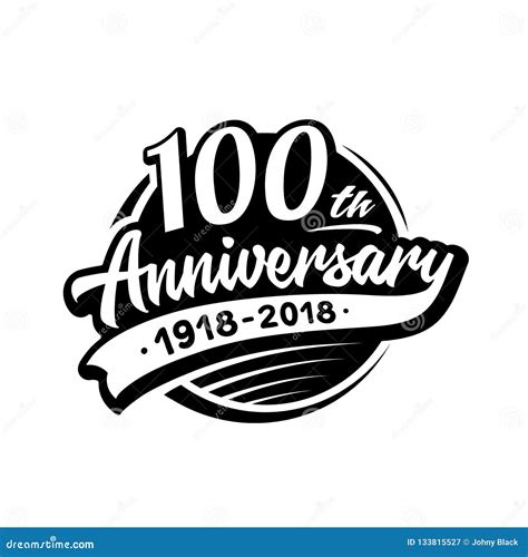 100 Years Anniversary Design Template Vector And Illustration 100th