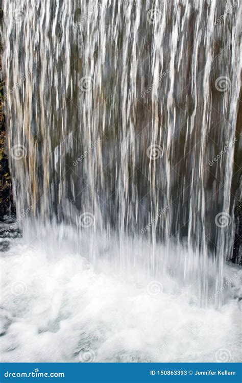 Close Up Of A Large Waterfall Stock Image Image Of Bubbles Water