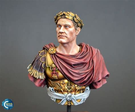 Painting Gaius Julius Caesar Bust Sbs Coloured Dust
