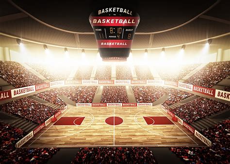 Stadium Backdrop Vinyl Cloth Backdrop Photography Basketball Court