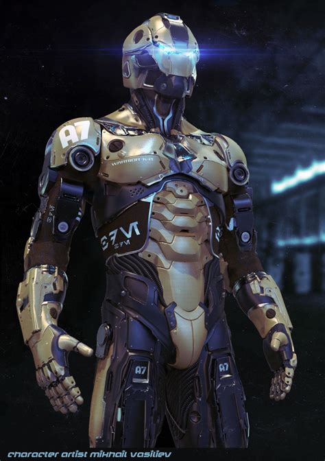 Steel Man By Mihail Vasilev Valhallan Nebula Futuristic Armor Sci Fi Armor Concept
