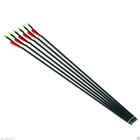 6pcslot Replaceable Arrowhead 30inch Length Carbon Arrow 500 Spine