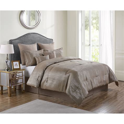Bern Taupe 8pc Queen Comforter Set At Home