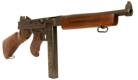 Deactivated Wwii Us M1a1 Thompson Sub Machine Gun Allied Deactivated