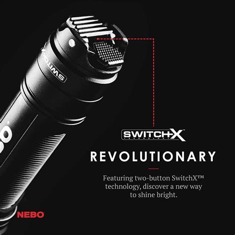 Nebo Redline X Rechargeable Led Flashlight W Paddle Switch 1800