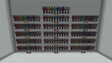 All 16 Armor Trims With All 10 Colors On Netherite Armor Rminecraft