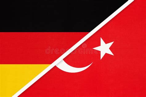 Germany And Turkey Flags Background Diplomatic And Economic Relations