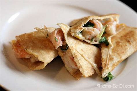 This old bay shrimp quesadillas recipe from delish.com is the best. Shrimp Quesadillas - Home Ec 101