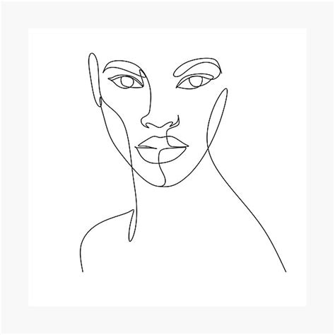 Black Woman Portrait Line Drawing Afro Woman African American Woman