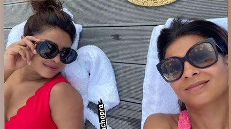 Inside Priyanka Chopras Sunny Weekend With Red Swimsuit And Refreshing Drinks See Pics
