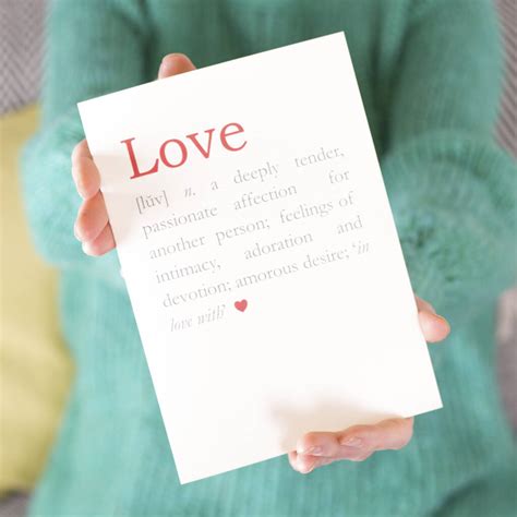 Love Definition Romantic Wedding Or Anniversary Card By ...