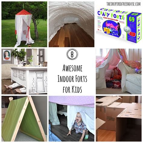 8 Awesome Indoor Fort Ideas For Kids The Inspired Treehouse Indoor