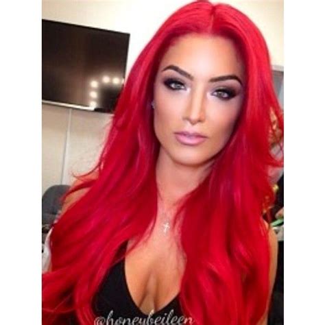 Eva Marie Wwe Eva Marie Liked On Polyvore Featuring Hair Red Hair