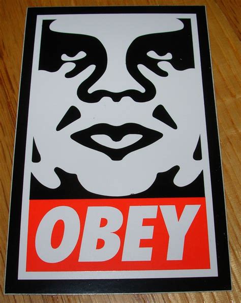 Shepard Fairey Obey Giant Sticker 25x4 White Obey Andre From Poster