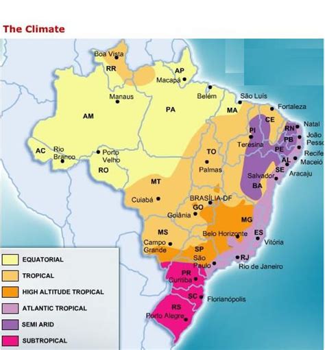 Papaya A Climate Map Of Brazil