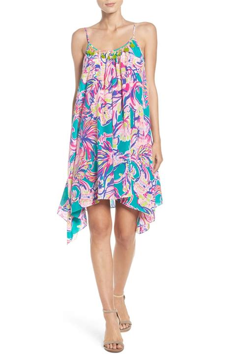 Lilly Pulitzer® Embellished Silk Trapeze Dress Nordstrom
