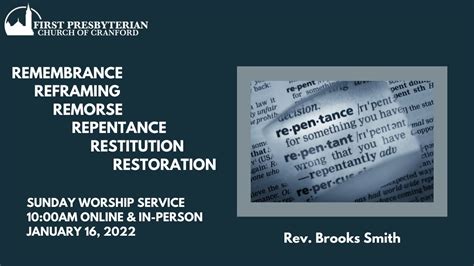 Remembrance Reframing Remorse Repentance Restitution