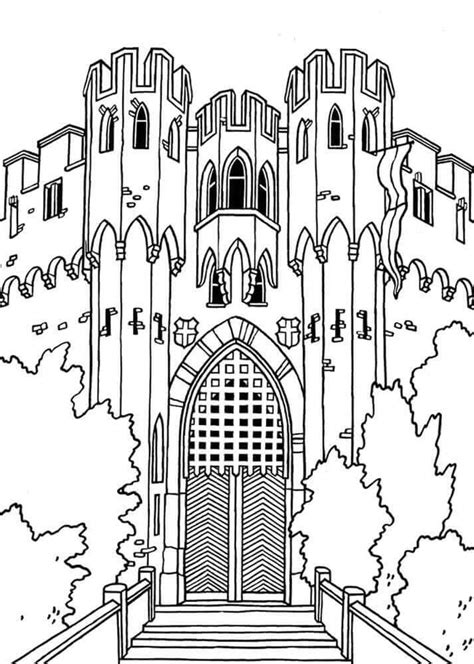 Castle Doors Coloring Page Printable Coloring Pages