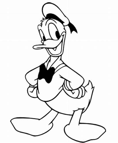 Duck Donald Coloring Pages Outline Disney Cartoon