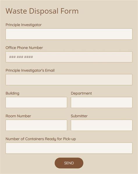 Free Waste Disposal Form Template 123formbuilder