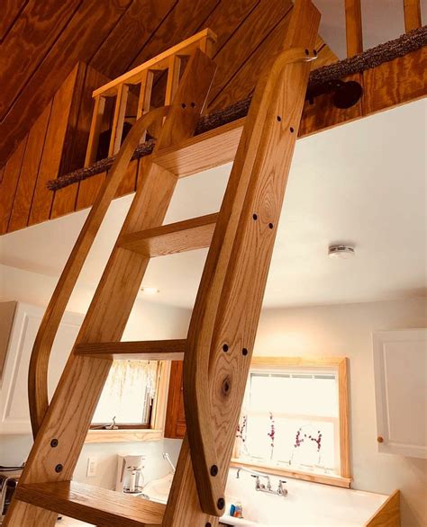 Wood Ladder Loft Ladder Library Ladder Made To Order Etsy Loft