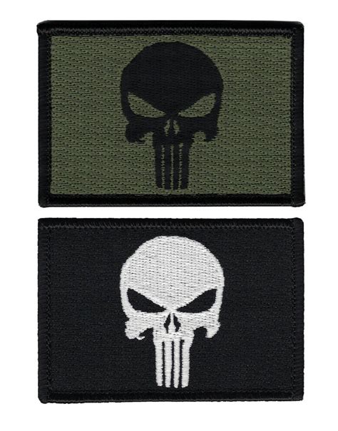 2 Parches Titan One Europe Hook Fastener Punisher Skull Tactical
