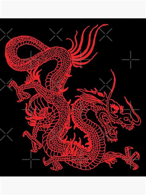Red Chinese Dragon Art Print By Eddiebalevo Artofit