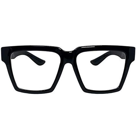 Super Oversize Glasses Big Square Horn Rim Eyeglasses Nerd Spectacles