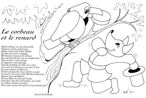 Coloriage Les Fables De Lafontaine Coloriages Pour Enfants Coloriage Corbeau Renard Lafontaine
