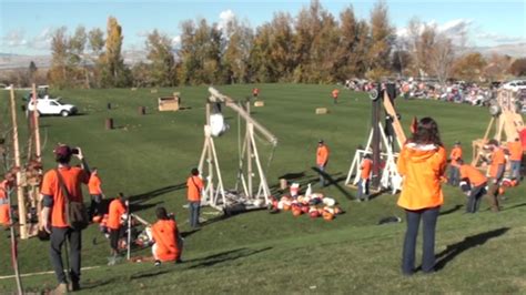 Trebuchet Pumpkin Launch Youtube