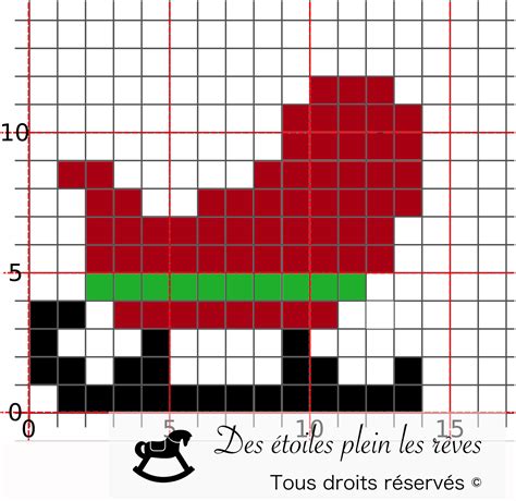 Reproduction le pixel art l ecole de crevette. Traineau du Père Noël - Pixel Art | Pixel art, Pixel art pokemon, Pixel art pattern