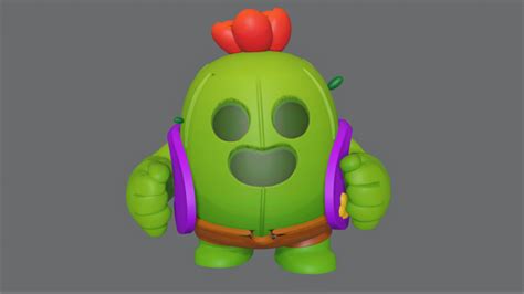 The character above is rico. 3D Printed Brawl Stars- Spike figurine by Ron Dino | Pinshape