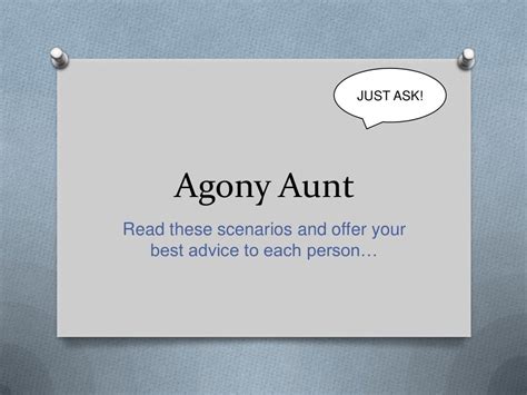 Agony Aunt Pshe Activity