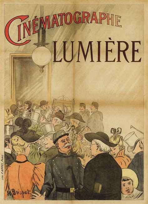 Cinematographe Lumiere 1896 Poster French Hermanos Lumiere