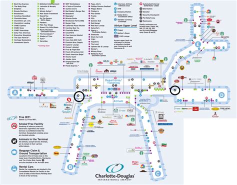 Charlotte Airport Concourse Map
