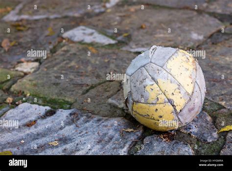 Dirty Soccer Ball Stock Photo Alamy