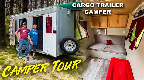 Low Cost Cargo Trailer Camper Diy Conversion Tour Youtube