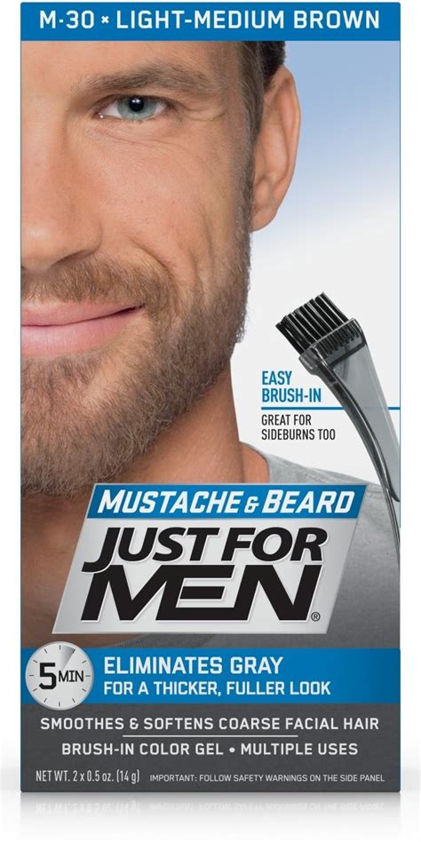 A beard brush is essential for numerous reasons. Just For Men Mustache and Beard Color Gel Light Medium ...