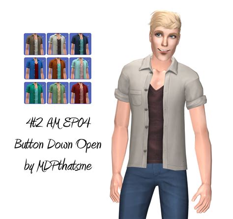 Mdpthatsme This Is For Sims 2 4t2 Am Ep04 Button Down Open