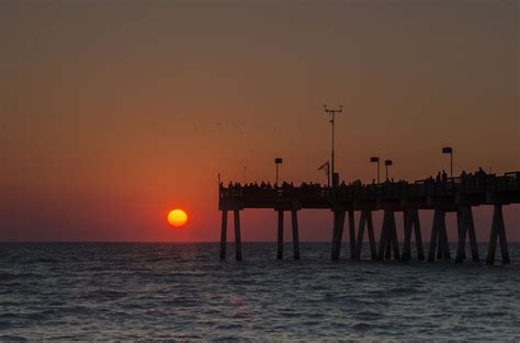 Sunset At Venice Beach Florida Venice Beach Florida Florida Beaches