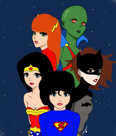 Justice League Females By Voltsitud On Deviantart