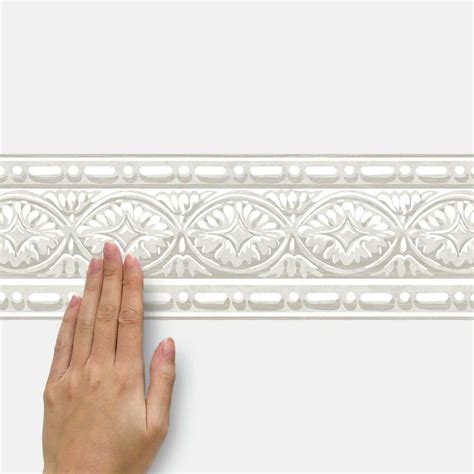 Sculpted Architectural Peel And Stick Border Faux Crown Moldings