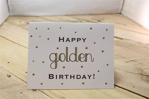 Handmade Golden Birthday Card Etsy
