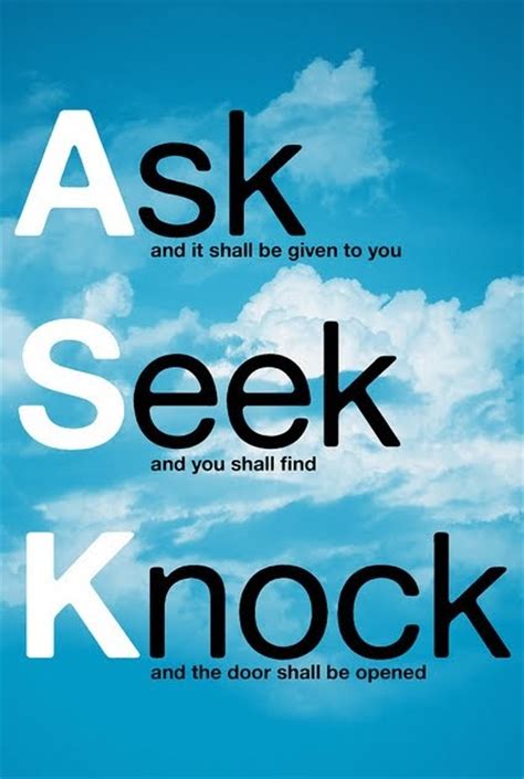 Useful Breath July 3 Ask Seek Knock