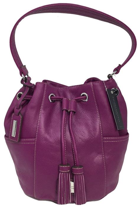 Tignanello It S A Cinch Drawstring Hobo Purple A266980 Leather Bag