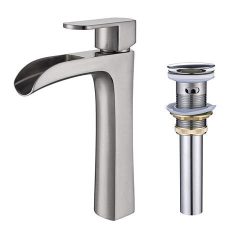 Hansgrohe talis s widespread faucet in chrome 32310001 lavatory faucets diy sarasota bathroom with bauhaus levers modern kohler k14662 4 cp loure tall sink first supply 4369000 focus e chromei think. Tall Bathroom Faucet Nickel - BATHROOM DESIGN